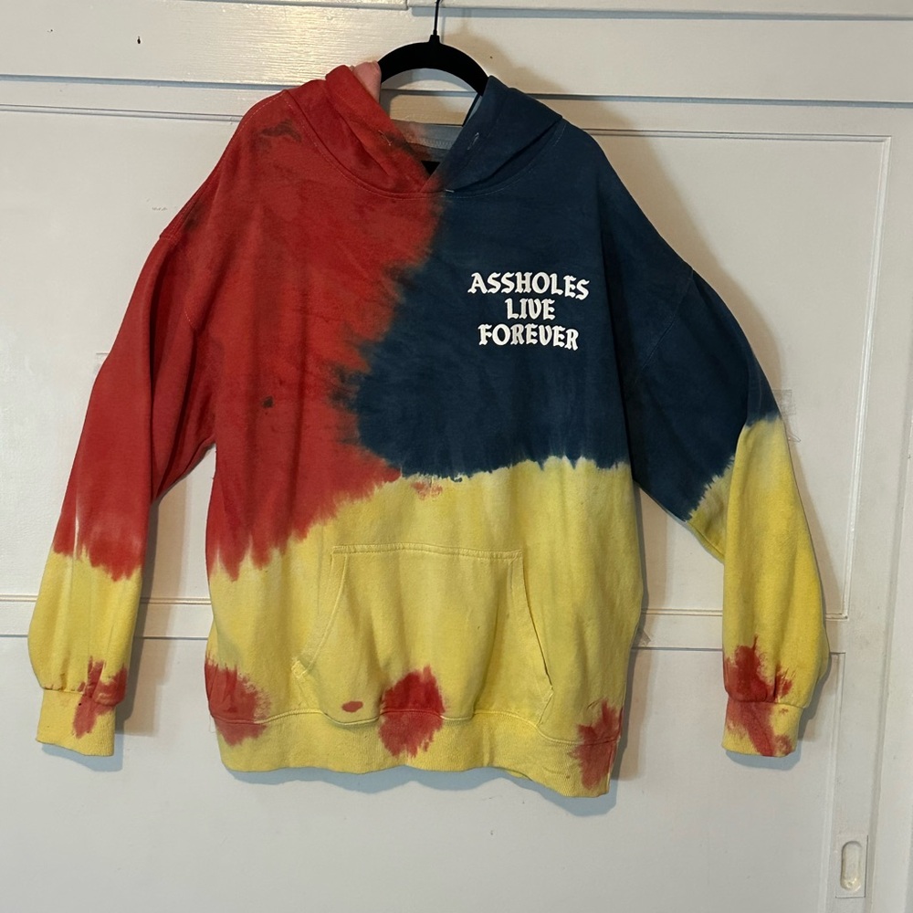 Assholes Live Forever tye-dye hoodie, XL